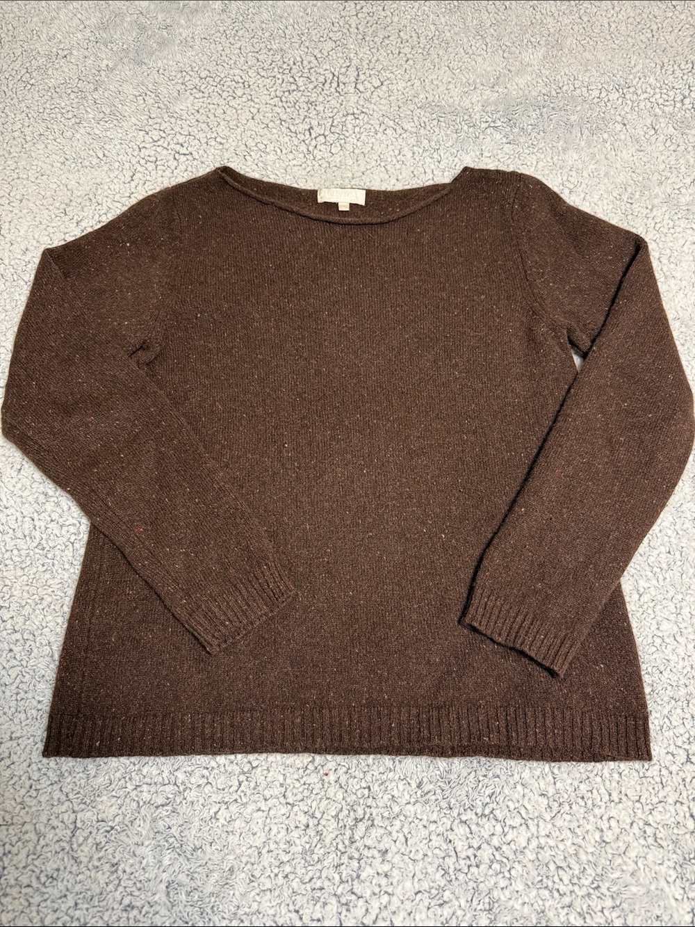 Women's Boatneck Cashmere Brown Sweater
